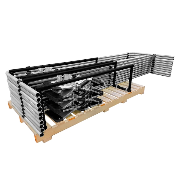 Frontline Guardrail System Non-Penetrating Complete 100 ft Kit - OSHA Compliant, Galvanized GUS10HDG - main